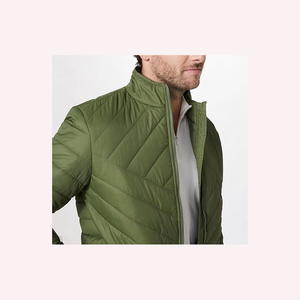 Veste polyester-coton haute performance pour hommes Veste polyester-coton confortable extérieure légère et durable chaude - Product Image 5