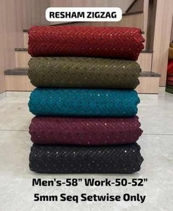 Majisa tissu de rayonne traditionnel Lucknowi Chikan brodé tissé hommes et enfants Kurtas Stretch vêtements en vrac robes pour filles - Product Image 2