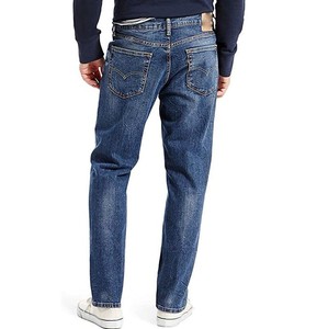 Reasonable Price Custom 100% Cotton Straight <b>Jean</b> Pants Breathable Denim Embroidery Patch Loose Baggy Street Style <b>Elastic</b> Waist - Product Image 4
