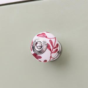 Boutons de tiroir en céramique rouge de qualité supérieure faits à la main commode armoire tire cuisine placard porte poignées en gros CK-401 - Product Image 6