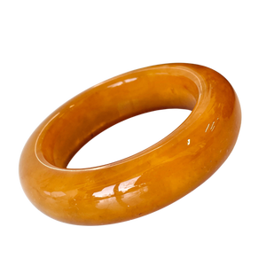 Bracelet en ambre naturel brun miel, 56 mm, bracelet en ambre fabriqué en Pologne - Product Image 1
