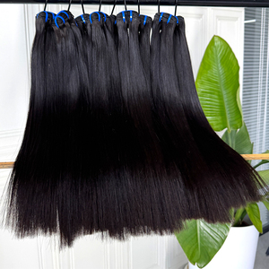 Bone Straight <b>Human</b> Hair Bundles Natural Black Double Weft Full Ends Silky Straight Hair For <b>Wig</b> Makers And Sellers - Product Image 1