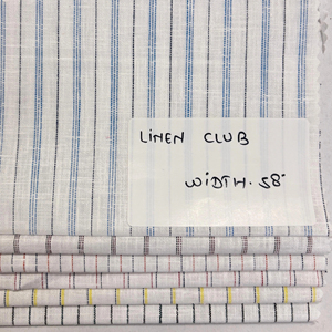 Chemises en tissu Oxford rayé en lin et coton de haute qualité de 58 pouces pour garçons et filles, qualité d'exportation internationale - Product Image 1