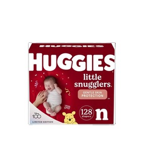 HuggiesLittle Snugglers Pañales para recién nacidos Tamaño de 128 unidades Recién nacidos (hasta 10 libras) Pañales desechables suaves para bebés - Product Image 4