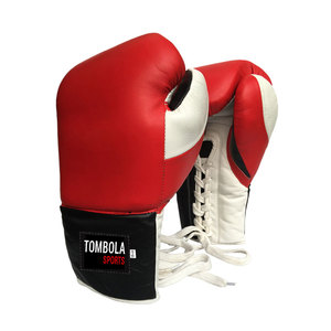 Gants de boxe Pro Meilleure vente de cuir de combat mélangé avec lacets couleur personnalisée 8oz 10oz 12oz 14oz 16oz vente en gros OEM personnalisé - Product Image 3
