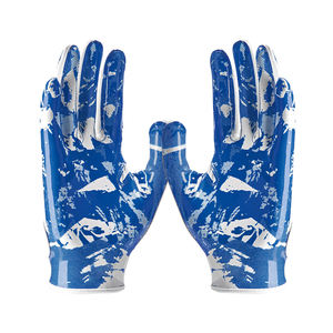Guantes de Fútbol Americano de Cuero de Alta Calidad para Receptor, Personalizados, Antideslizantes, Transpirables y Cómodos para Jóvenes - Product Image 5