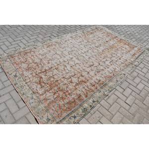 Tapis Vintage en Laine Turque Orange Blanc 5.5 X 9.8ft Tissage Plat Patchwork Design Salon Tapis Latex pour Décorations pour la Maison 4m - Product Image 2