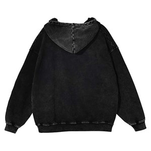Sweats à capuche graphiques pour hommes Oversized Drop Shoulder Long Sleeve Streetwear Vintage Pullover Sweatshirt - Product Image 4
