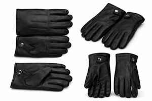 Gants tactiques flexibles texturés à poignets droits anti-écrasement en coton noir pour une utilisation générale, une fanfare, par temps froid - Product Image 5