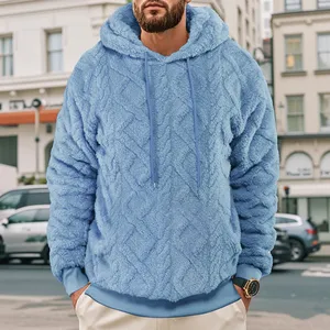 Sudadera Deportiva Casual para Hombre, Invierno 2025, Larga, Sólida, con Capucha, Holgada, Gruesa, con Estampado de Serigrafía - Product Image 2