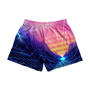 Pantalones cortos transpirables Vintage Streetwear para hombre, pantalones cortos de baloncesto de malla doble lisos con estampado de sublimación personalizado para mujer - Product Image 2