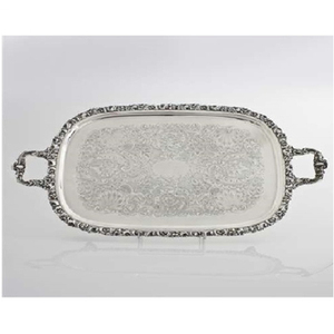 Bandeja de servicio de té de Metal rectangular plateada de la mejor calidad, tamaño personalizado, bandeja de servicio de comida más vendida, Ideal para hoteles, restaurantes - Product Image 4