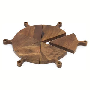 Plato de madera maciza de nuevo estilo, uso de restaurante y Hotel de alta calidad, plato para servir comida recién llegado, vajilla a granel - Product Image 2