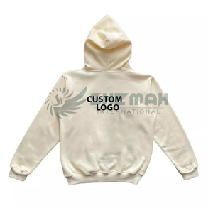 Sudadera con cremallera en blanco Sudadera con capucha de gran tamaño con estampado de pantalla Sudaderas con cremallera Hombres Algodón Peso pesado Personalizado Boxy Sudadera con capucha con cremallera a precio barato - Product Image 4