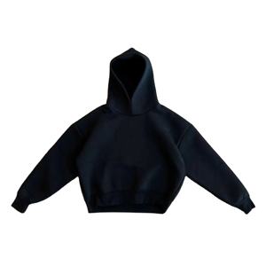 Sweats à capuche personnalisés de haute qualité en molleton de coton lourd pour l'hiver 500Gsm Sweats à capuche pour hommes avec coupe ample sans cordon - Product Image 1