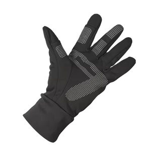 Guantes de silicona impermeables con estampado de pantalla táctil antideslizantes personalizados de alta calidad, guantes de ciclismo antideslizantes cálidos con forro polar para invierno - Product Image 1