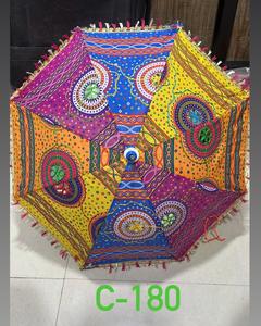 Pequeño paraguas de Metal Vintage colorido impreso a mano fiesta de boda sombrilla decorativa logotipo personalizado Control Manual limitado - Product Image 4