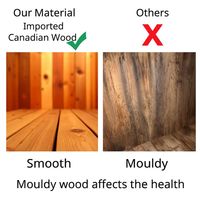 Sauna Exterior Moderna de Cedro Rojo Claro de Alta Calidad para 7 Personas, con Calefacción Eléctrica y Panel de Control Computarizado para Villas