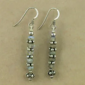 Art Palace Boucles d'oreilles pendantes en argent 925 pour femmes, bijoux fantaisie plaqués argent - Product Image 1