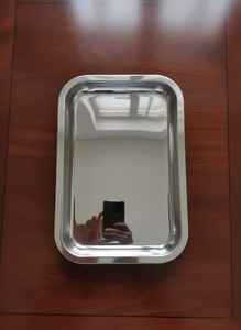 Bandeja Ovalada Premium de Acero Inoxidable, Bandeja de Servicio Ecológica, Ovalada, Pulida, Apta para Lavavajillas, para Hogar y Restaurante - Product Image 3