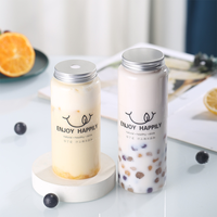 Conteneur de boisson en plastique PET personnalisé avec logo, 300 ml-750 ml, avec bouchon à vis, trou pour paille, design de bouteille de tequila, impression numérique