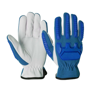 Guantes TPR de impacto mecánico personalizados, guantes de seguridad de cuero a prueba de agua de grano, guantes mecánicos de calidad superior - Product Image 1