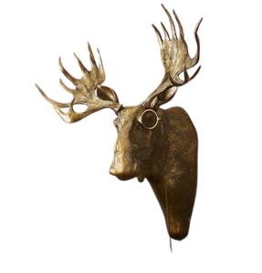 Ciervo hecho a mano montado en la pared decoraciones interiores artesanías de Metal pared decorativa ciervo cabeza de Animal - Product Image 2