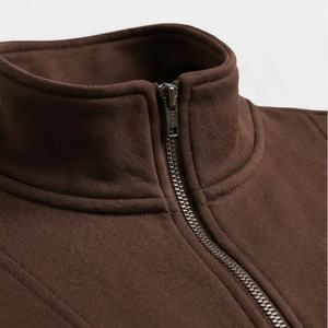 Ensemble de survêtement sportif à capuche d'hiver en gros, logo personnalisé, demi-zip, streetwear, vêtements de sport respirants, vêtements de sport solides pour la salle de sport - Product Image 4