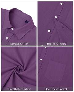 T-shirt décontracté à col rond tendance pour hommes Coton de haute qualité Doux Léger Couleur vierge Mode - Product Image 5