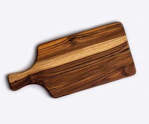 Planche à découper en bois AXIOM - Écologique, taille personnalisable, logo, épaisseur de 1,5 cm, construction antidérapante et équilibrée pour fruits, légumes et viande - Product Image 3