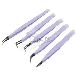 Nouvelle arrivée couleurs roses de pince à épiler extension de cils meilleur fournisseur de pince à épiler pour extension de cils outils de cils écologiques - Product Image 4