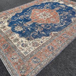 พรมวินเทจ, พรมปูพื้นขนาด 0.7x11.7 ฟุต, พรมขนสัตว์สีน้ำเงินน้ำตาล - Product Image 2