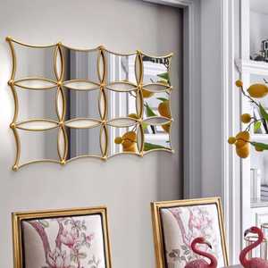 Élégant miroir mural à cadre en fer Design moderne de luxe pour chambre à coucher salon et décoration intérieure de maison vente en gros - Product Image 3