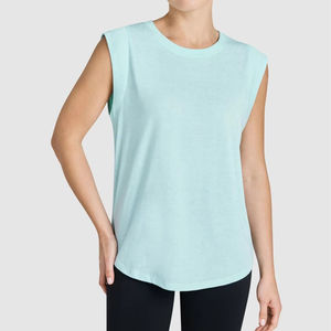 Camiseta sin mangas de talla grande para mujer a precio de fábrica, camiseta sin mangas para gimnasio para mujer, camiseta sin mangas duradera Lisa para mujer a la venta, secado rápido - Product Image 1