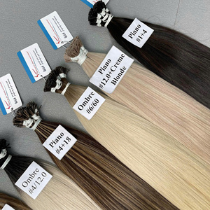Piano Color Natural Straight I Tip Machine Keratin Tip Hair I Tip Extensiones de cabello humano vietnamita - Product Image 5