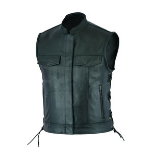 เสื้อกั๊กหนังระบายอากาศเสื้อกั๊กหนังอบอุ่นสำหรับฤดูหนาวเสื้อกั๊กหนังลำลอง - Product Image 5