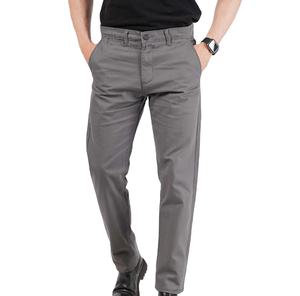 Chino Pants 100% Cotton OEM Custom Office for <b>Men</b> Breathable Eco-Friendly Anti-Wrinkle Quick Dry Solid <b>White</b> - Product Image 6