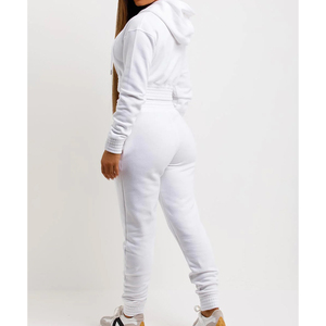 OEM personnalisé femmes survêtement en coton mélangé coupe ajustée vente en gros vêtements de sport survêtement tenue pour la course exercice et le fitness - Product Image 6