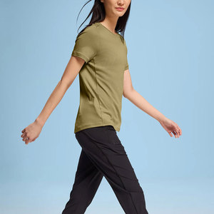Wholesale Women Summer T-Shirt Gym Wear Running Regular Fit Casual Breathable Quick Dry Eco-Friendly T-Shirt - Product Image 5