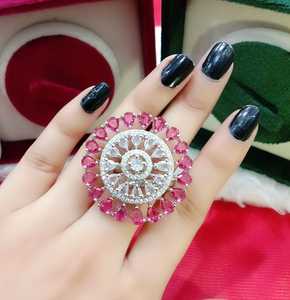 New Arrival Trending Monalisa Stone Fashion <b>Ring</b> Customizable Round Bulk Partywear Jewelry for Women & Girls Brass <b>Ring</b> - Product Image 5