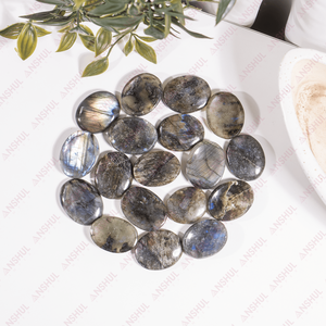 Nouvel Arrivage Pierre de la Lune Ovale Couleur Naturelle et Labradorite, Pierres de Soin Feng Shui pour Décoration, Cadeaux et Pierre de Poche - Product Image 3