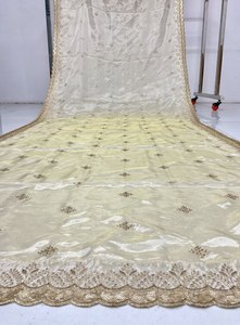 Pure Viscose Modal Dupatta Traditional Indian & Pakistani Clothing with Elegant Silk Embroidery Fancy Dupattas - Product Image 3