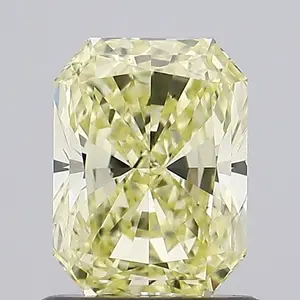 0,08 CT Radiant Cut Fancy Yellow Lab Grown Diamond VS2 Clarity Lab Grown Diamond para fabricación de joyas Lab creado para compromiso - Product Image 1