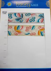 Dentelle brodée florale colorée élégante pour la mode, la décoration intérieure et les projets d'artisanat - Product Image 2