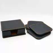 Posavasos de cuero creativo para bebidas, juego de posavasos para té, café, Bar, casa, con soporte, accesorios, esteras y almohadillas - Product Image 4