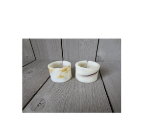 ห่วงใส่ผ้าเช็ดปากทรงกลมทำด้วยมือลายหินอ่อนสำหรับตกแต่งโต๊ะ - Product Image 5