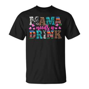 Camiseta Mama Needs A Drink, regalo para el día de la madre, para amantes de la cerveza y el vino - Product Image 1