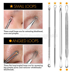 Kit de suppression des points noirs en acier inoxydable de haute qualité avec étui de rangement portable durable et accessoires de précision pour le visage - Product Image 6