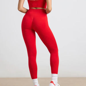Ropa deportiva personalizada, pantalones de Yoga, mallas elásticas suaves, mallas de entrenamiento sin costuras, mallas de Yoga con cintura elástica para gimnasio y Fitness - Product Image 3