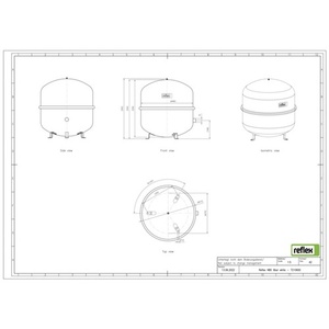 ท่อขยายตัวแบบรีเฟล็กซ์ N We 6 บาร์ 80 ลิตร - ส่วนประกอบระบบ HVAC - Product Image 3